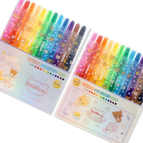 리락쿠마 12색 슬라이더 색연필 어린이 초등학생 준비물