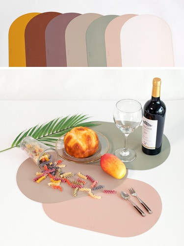레자 테이블 식탁 매트 주방 인테리어 7color