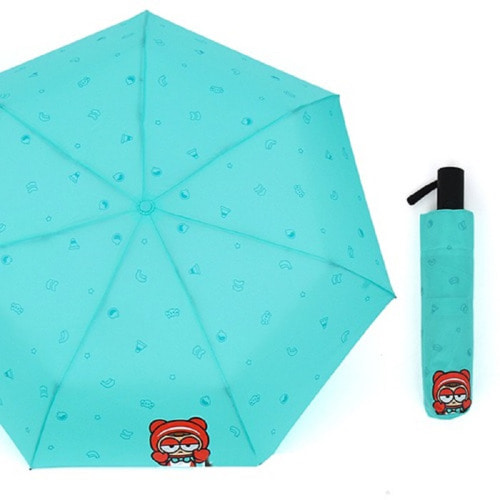 카트라이더 헬로배찌 3단 완전 자동 우산 민트