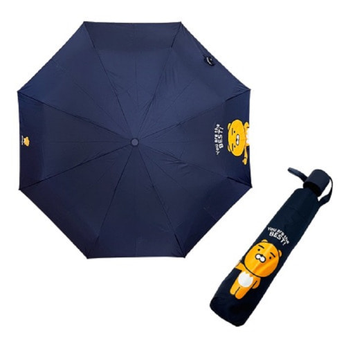 카카오프렌즈 알로하 3단 수동 우산 라이언 네이비