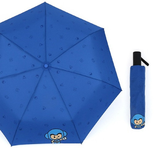 카트라이더 헬로다오 3단 완전 자동 우산 블루