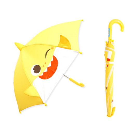 핑크퐁 아기상어 입체 패턴 어린이 자동 우산