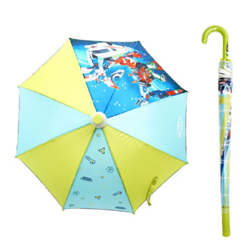 헬로카봇 쌈바 자바라 어린이 자동 우산 연두