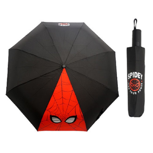마블 스파이더맨 안전한 자동 접이식 스파이디 우산
