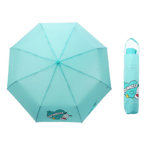 산리오 캐릭터 포차코 3단 하트 우산 민트