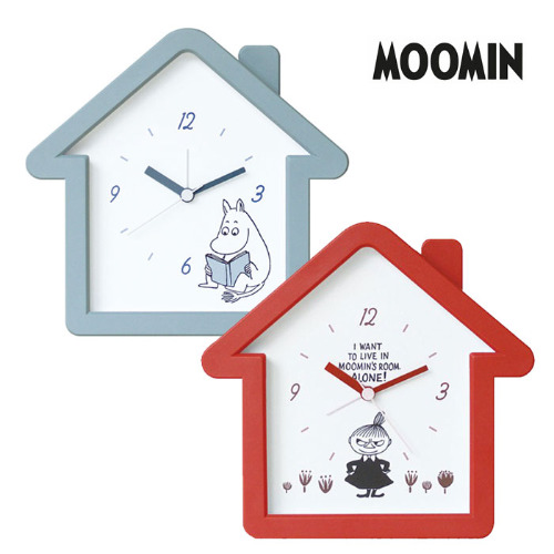일본 수입 무민 하우스형 탁상 벽걸이 시계
