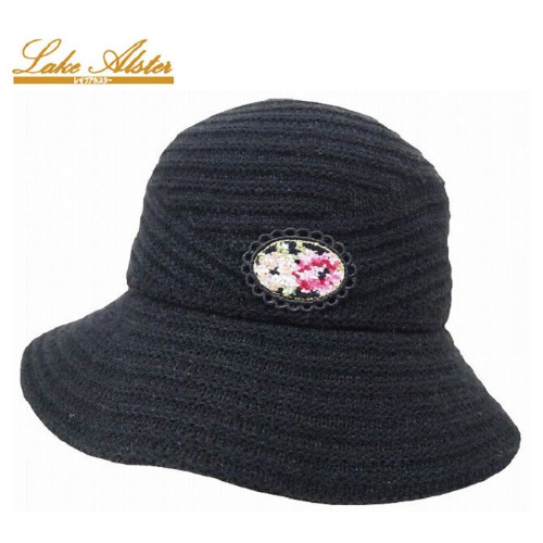 일본 수입 Lake Alster 가와사키 보더 뜨개 모자 블랙