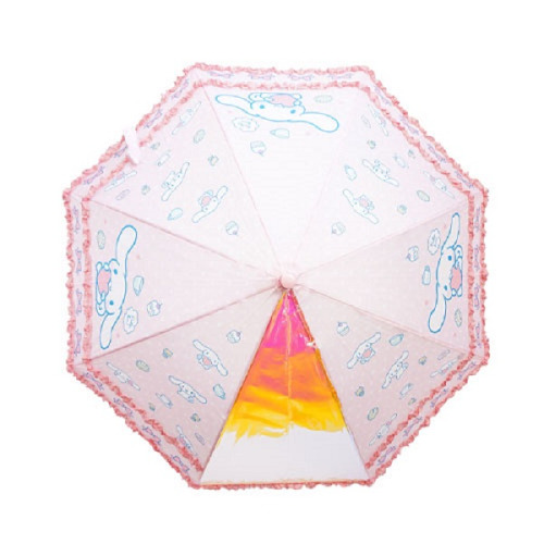 산리오 캐릭터 시나모롤 47 디저트 이중프릴 우산 핑크