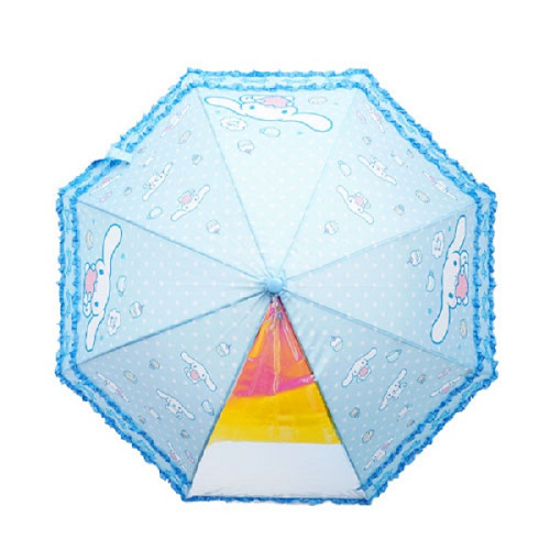 산리오 시나모롤 47 디저트 이중 프릴 우산 연블루