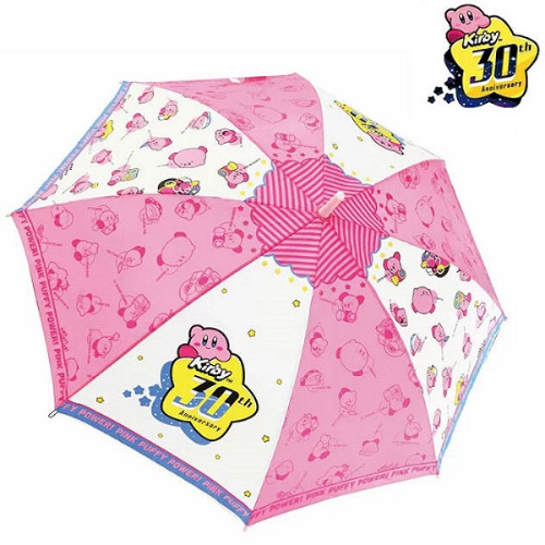 일본 수입 별의 커비 30th 자동 장우산 55cm 핑크