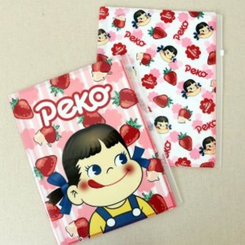 페코짱 6+1 포켓 클리어 파일 (딸기)(2design)