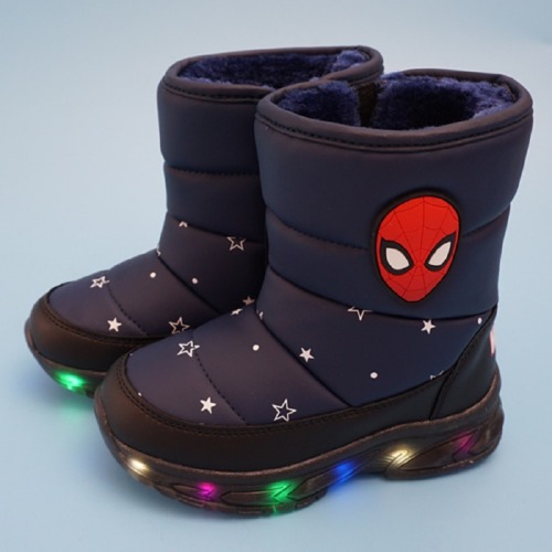 스파이더맨 리카 LED 부츠 어린이 겨울 방한 신발