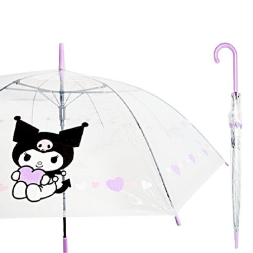 쿠로미 POE 투명 비닐 하트 보더 장 우산