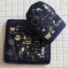 (일본) 르 슈크레 데님 냄비받침&amp;주방장갑